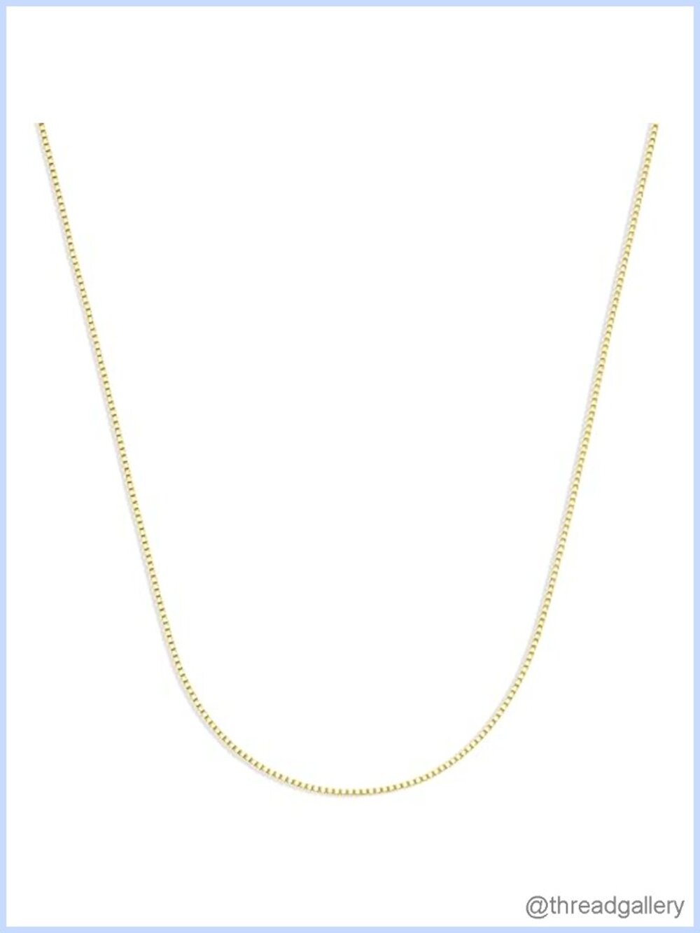 14K Gold Plated Sterling Silver 1.2mm Box Chain 20" Pendant Necklace